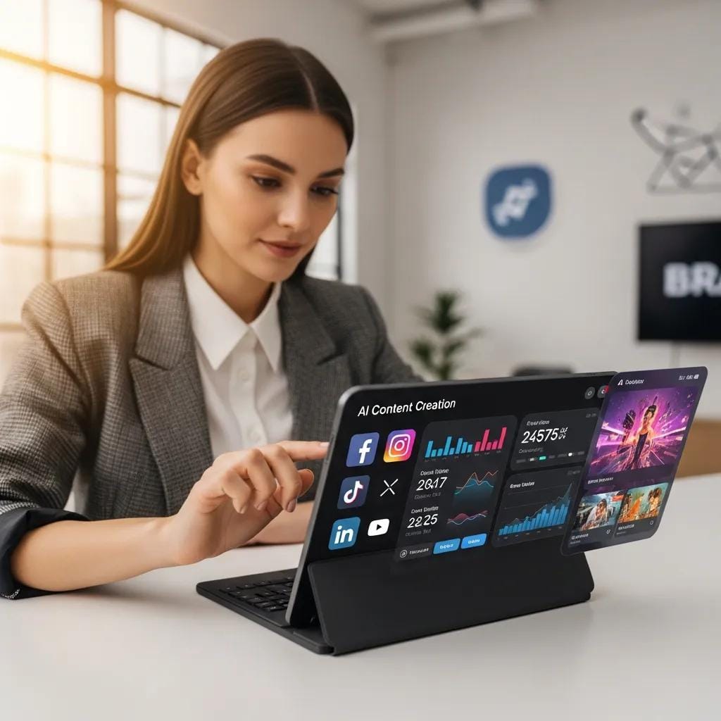 Social media strategist using AI tools to boost engagement for South Florida brands