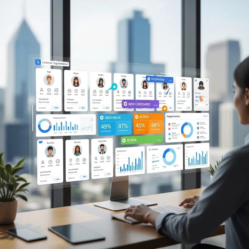 Visual representation of AI-driven customer segmentation for personalized marketing
